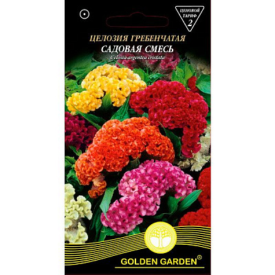 Насіння Golden Garden Целозія Гребінчаста Садова Суміш 0.2 г