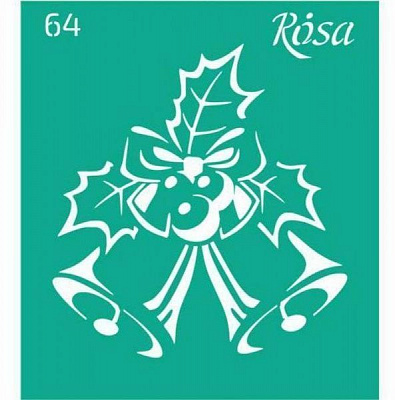 Трафарет многоразовый самоклеящий №64 серия Новый год 90х100 мм Rosa Talent