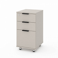 Тумба Metkas Home A035 3ш ЛДСП 350x650x400 мм кашемир/кашемир