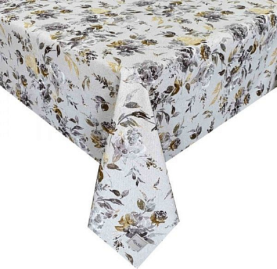 Скатерть ORO Роза коричневая 136x220 см La Nuit 