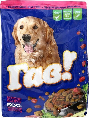 Корм Гав! м'ясне асорті 500 г