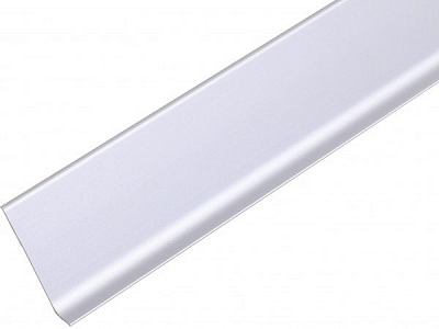 Плинтус алюминиевый накладной анодированный Braz Line серебро 60х2700 мм 