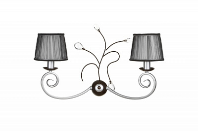 Бра NNB 2x40 Вт E14 хром/черный 90997 