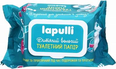 Влажная туалетная бумага LAPULLI детская с клапаном однослойная 120 шт.