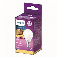 Лампа світлодіодна Philips FIL DIM P45 4,5 Вт E14 2700 К 220 В прозора 929002431266 