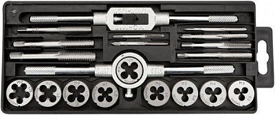 Набор метчиков и плашек M3-M12  Topex 20 шт. 14A425