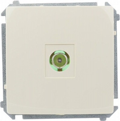 Розетка TV Simon Basic кремовий BMAK3.01/12