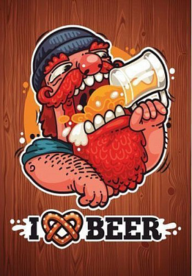 Постер я люблю пиво