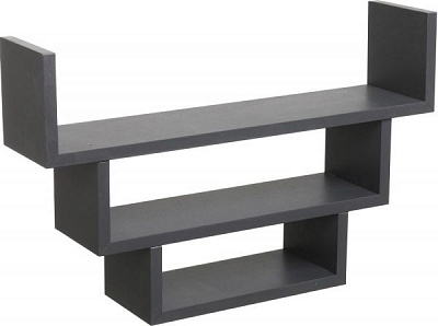 Комплект полиць Нансі 12 мм 42х10х10 см сірий