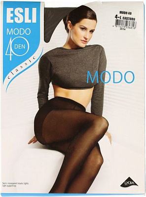 Колготки женские ESLI MODO 40 den castoro р. 4 серо-коричневый 