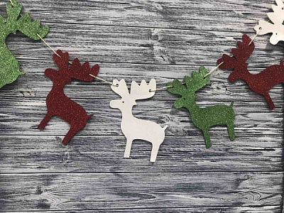 Гирлянда декоративная Діамантові ручки Олень микс цветов 123024 2 м 