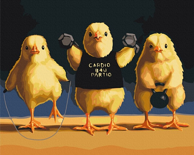 Картина за номерами Кардіо курчата ©Lucia Heffernan 40x50 см Brushme