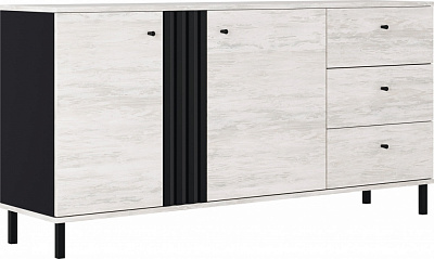 Комод Світ Меблів 2Д3Ш Тео 820x400 мм антрацит/артвуд светлый