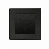 Кнопка звонка одноклавишный EXEN Karell без подсветки черный 290-001402-207