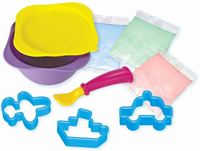 Набор для лепки TrueDough Самодельное тесто с формочками Транспорт