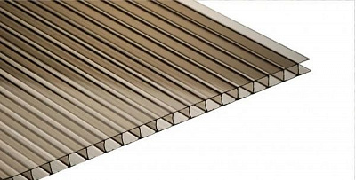 Поликарбонат сотовый PALRAM Onduclair 6 мм 1050x3000 бронзовый