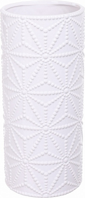 Ваза керамічна біла Ornament 14,5x14,5x32,2 см