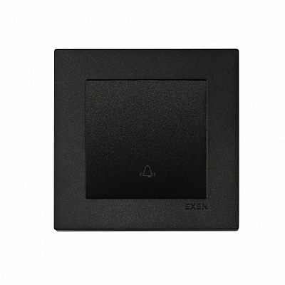 Кнопка дзвінка одноклавішний EXEN Karell без підсвітки чорний 290-001402-207