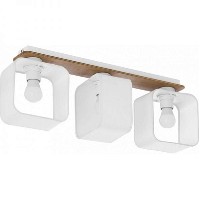 Люстра потолочная TK Lighting Doris 3PL 3x60 Вт E27 белый/дерево 4189 