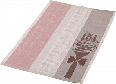 Рушник Паста 2 46x70 см Білоруський льон рожевий