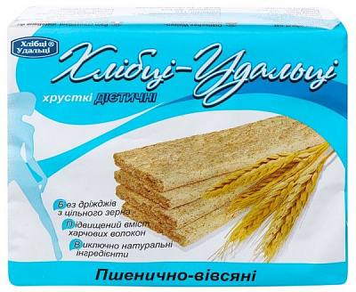Хлебцы Хлібці Удальці пшенично-овсяные 100 г