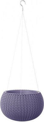 Горщик пластиковий підвісний Keter Cozies S круглий 3,2л (17201493614) бузковий