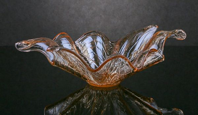 Ваза стеклянная медовая Rondine 47х29 см Antonio Tammaro