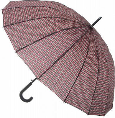 Парасолька Калейдоскоп, тростина, автомат червоний