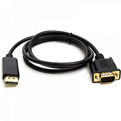 Кабель PowerPlant DisplayPort (M) – VGA (M) 1 м чорний (CA911882)