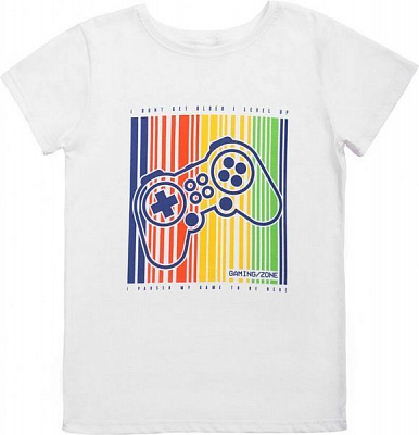Футболка для мальчиков Luna Kids с принтом Rainbow р.110 белый 