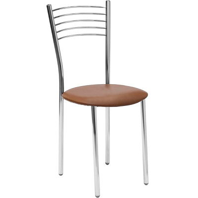 Стул обеденный AMF Art Metal Furniture Олли хром/коричневый