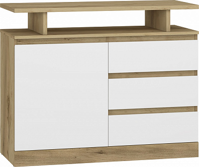 Комод Грейд Concord №3 1д3ш 1000x815x400 мм дуб крафт золотой/нимфея альба