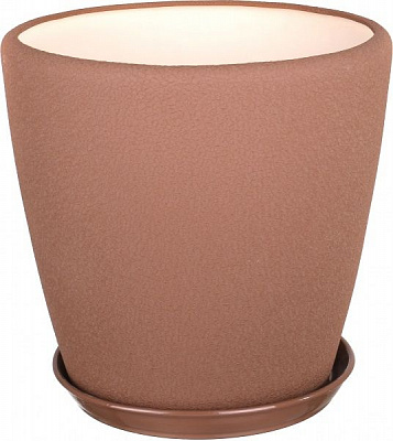 Горшок Ориана-Запорожкерамика Грация №0 шелк круглый 30л молочный шоколад (056-0-092) 