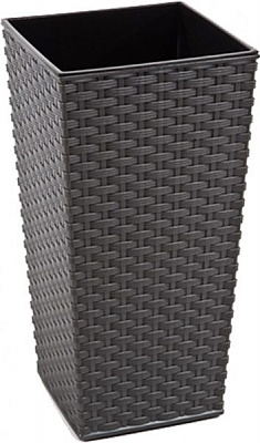 Горщик Lamela Фінезія ротанг квадратний графіт