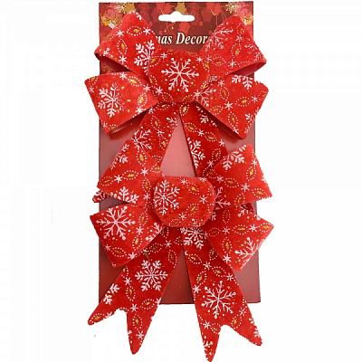 Бант 2 шт. с глиттером и рисунком Happycom International