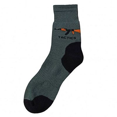 Носки мужские треккинговые махровые Tactics оливковые р.27
