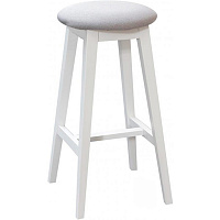 Табурет барний РПМК круглий м'який сірий 