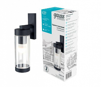 Светильник уличный настенный Gauss Clio вниз E27 60 Вт IP54 антрацит GD018 