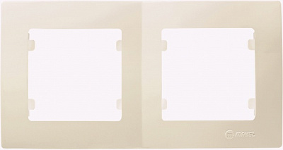 Рамка двомісна Makel Lilium Natural Kare горизонтальна кремовий 32010702