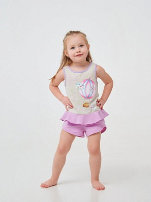 Пижама детская для девочек Smil р.92 бежевый 