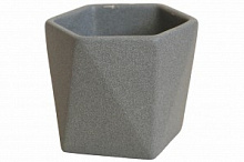 Горшок керамический Ориана-Запорожкерамика №5 фигурный 0,35 л серый металлик (074-5-004) 