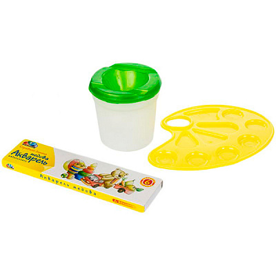 Набор для юного художника Гамма акварель6цветовстакан непроливайкапалитра 82022