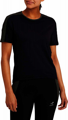 Футболка Energetics Lory W 418968-900050 р.XS черно-золотой