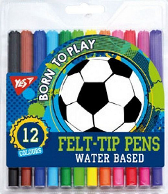 Фломастеры Born to play 12 цветов YES