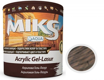 Лазур MIKS Color акрилова горіх напівмат 0,8 л
