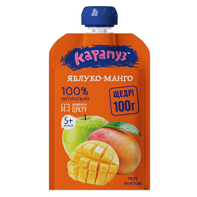 Пюре фруктовое Карапуз Яблоко-манго 100 г 