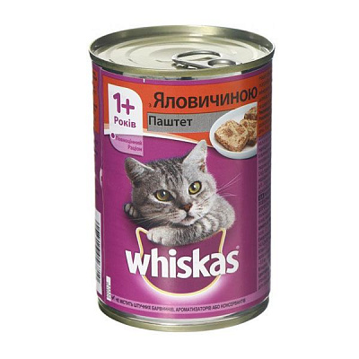 Корм Whiskas паштет с говядиной 400 г