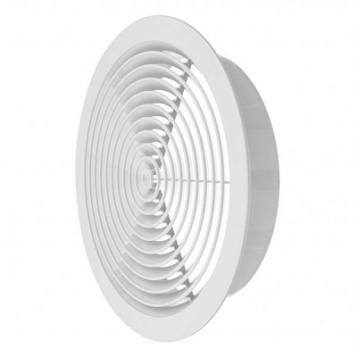 Диффузор MiniMax вентиляционный c фланцем и пружинным креплением d310 х d250 мм (2408) пластик белый 
