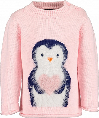 Пуловер для девочки Blue Seven пингвин р.80 розовый 960027 X * 98 