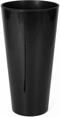 Горшок пластиковый Prosperplast Tubus slim shine 2 в 1 круглый 8л антрацит (75947-433) 